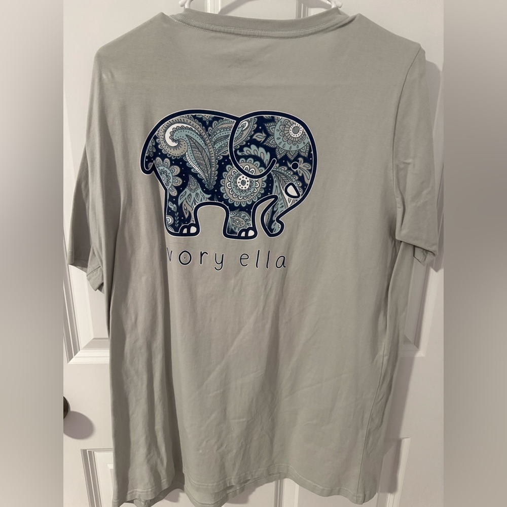 Ivory Ella Light earl grey Short Sleeve Tee - Picture 2 of 4